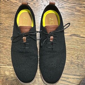 Cole Haan Men's Black Knit Oxford Shoes